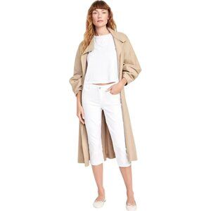 Old Navy Mid Rise Wow White Stretch Jean Capris NWT‎ Womens 8